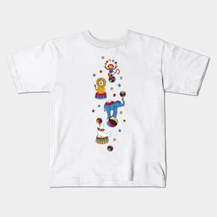 Little Circus Stars on White Kids T-Shirt